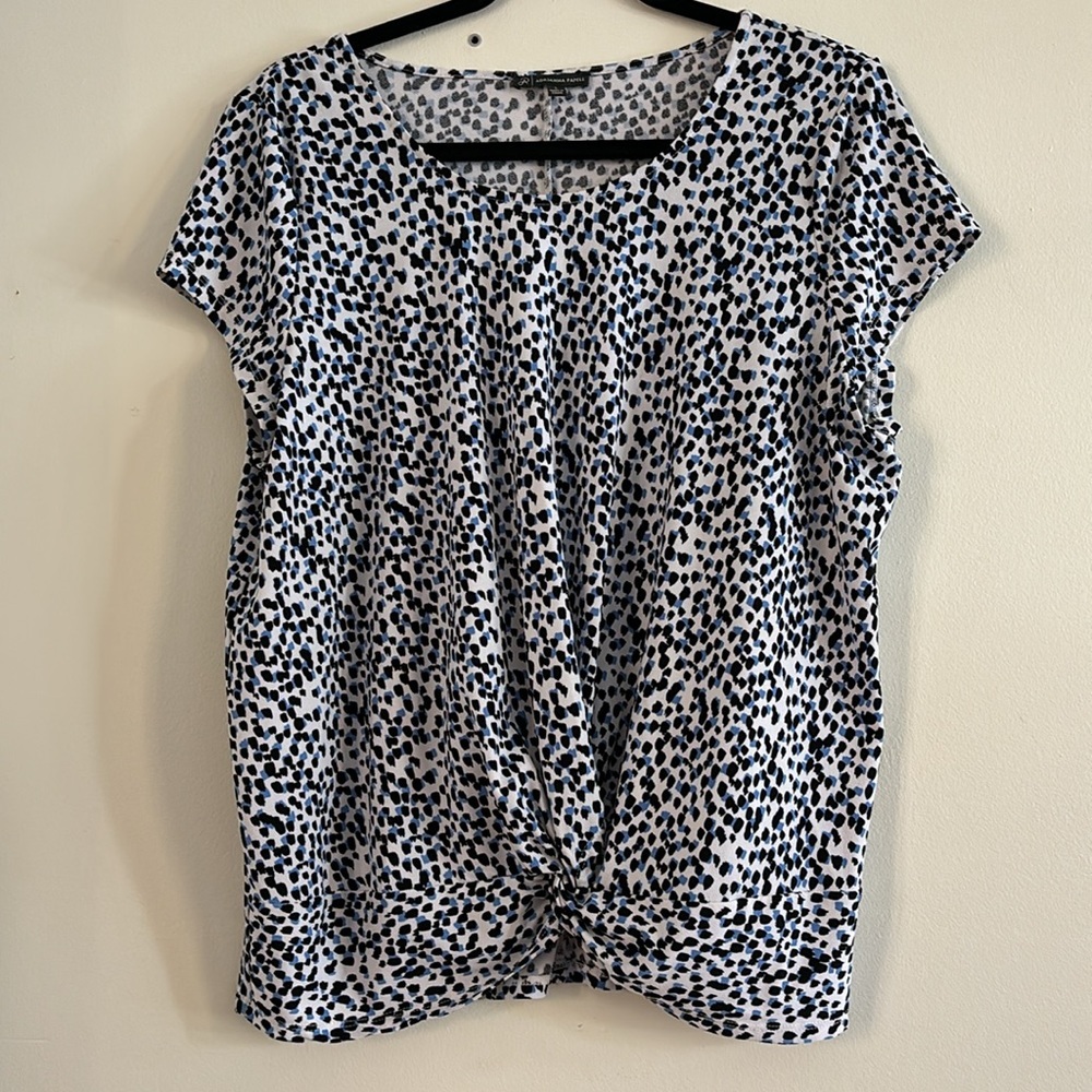 ADRIANNA PAPELL twist top light weight easy wash and wear for formal or casual L - Picture 7 of 9